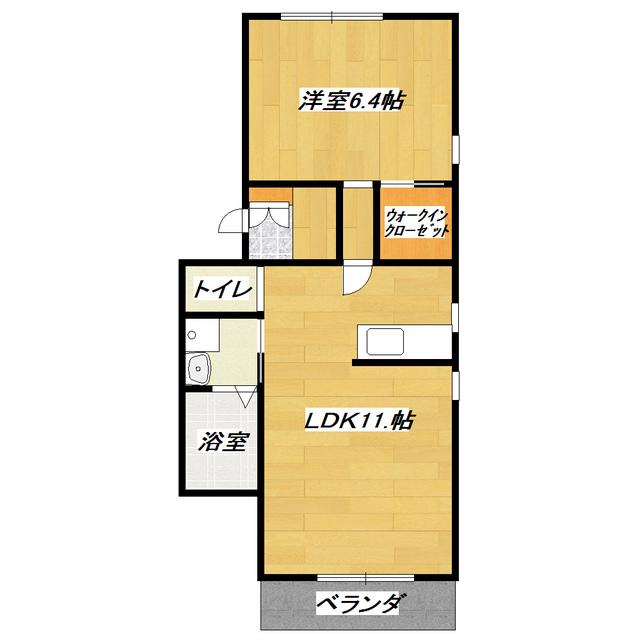 ノースタウン7(1LDK/1階)の間取り写真