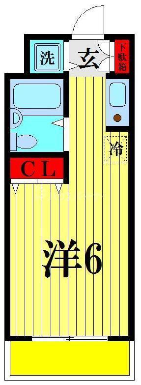 トップ八柱第2(ワンルーム/3階)の間取り写真