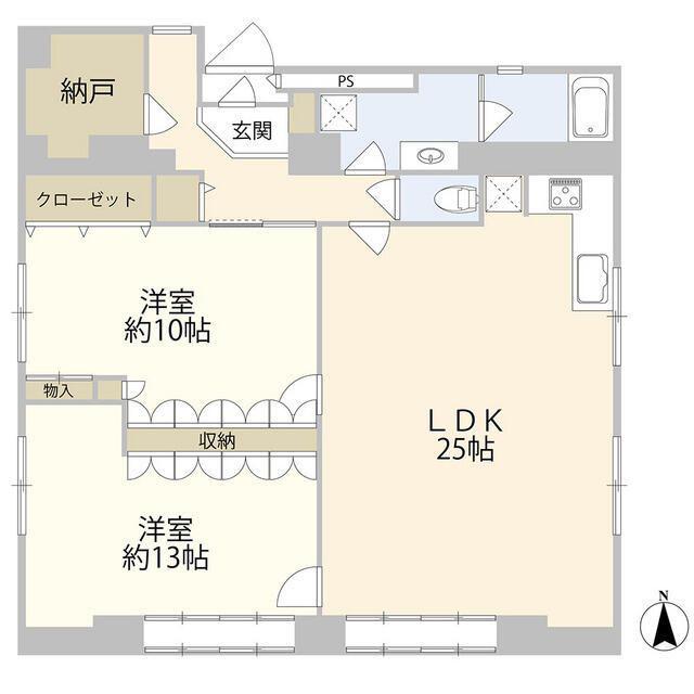 ホワイトレジデンス(2SLDK/3階)の間取り写真