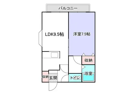サンセットテラス(1LDK/2階)の間取り写真