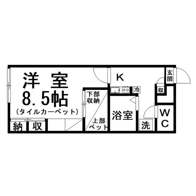 レオパレス光陽28(1K/2階)の間取り写真