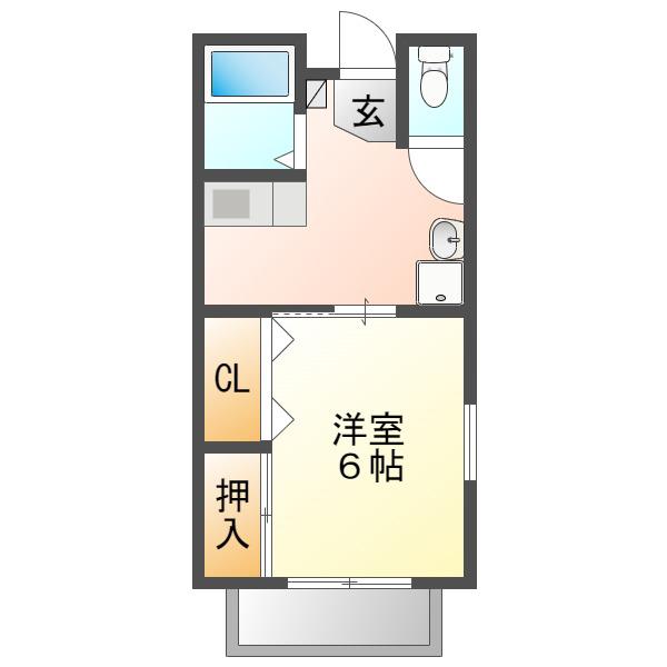 エクセレント97チュミック(1DK/1階)の間取り写真