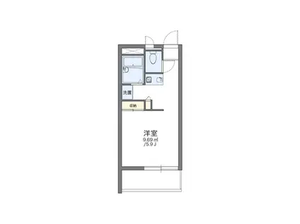 レオパレスフレッシュIII(1K/3階)の間取り写真
