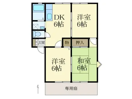 サンシティ紀泉台(3DK/1階)の間取り写真