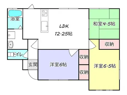 グランピアコーポD(3LDK/2階)の間取り写真