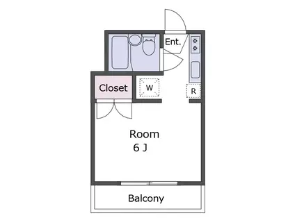 ピノハウス(1K/1階)の間取り写真