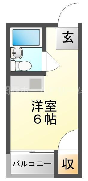 メゾンまどか(ワンルーム/1階)の間取り写真