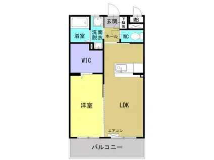 LUTORIINE(1LDK/3階)の間取り写真