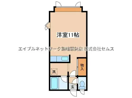 グレースコート(ワンルーム/1階)の間取り写真