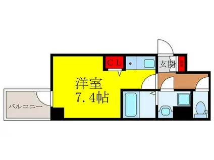 クレハ池田(ワンルーム/1階)の間取り写真