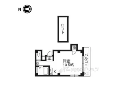 グランシェロ(1K/2階)の間取り写真