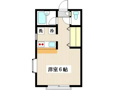 ツインピア(ワンルーム/2階)の間取り写真