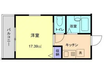 第10セントラルコーポ反町(1K/3階)の間取り写真