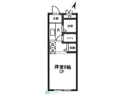 キャネックス(ワンルーム/2階)の間取り写真