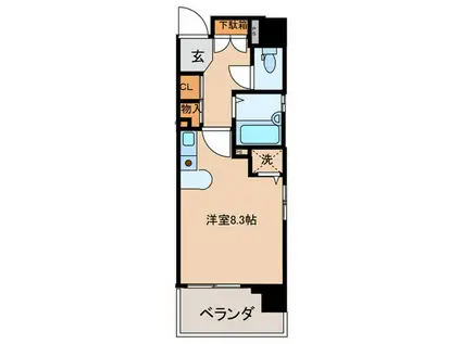 KINGSCOURTII(ワンルーム/5階)の間取り写真