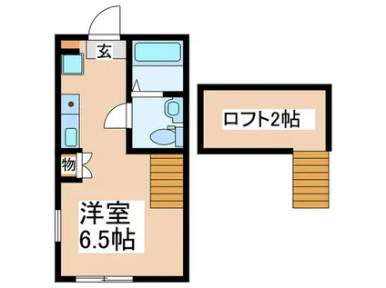 グランドヒル中山(ワンルーム/2階)の間取り写真