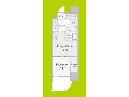 セレニテフラン谷町四丁目アリエ(1DK/10階)の間取り写真