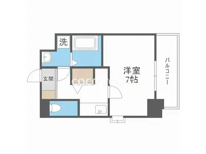 L-IDEA MINAMI HORIE(1K/9階)の間取り写真