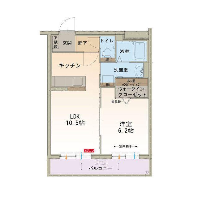 グレイス・ハート(1LDK/3階)の間取り写真