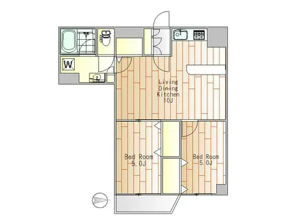メゾン碑文谷(2LDK/3階)の間取り写真