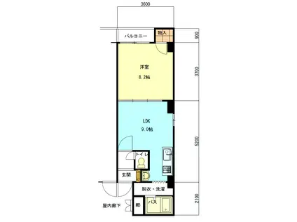 やまびこハイツPART1(1LDK/2階)の間取り写真