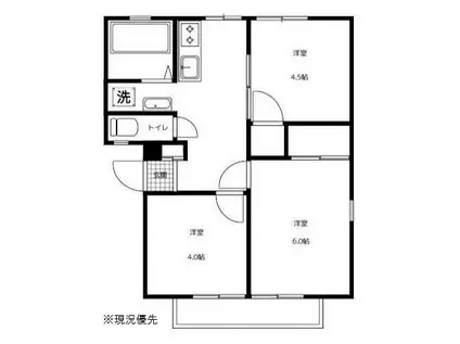 メゾン片倉第二(3K/2階)の間取り写真