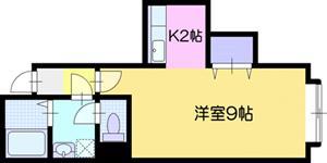 ランドマーク文京台A棟(1K/3階)の間取り写真
