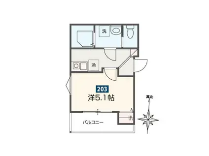 エムエスティー相武台前(1K/2階)の間取り写真