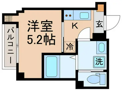 LUONTO HILLS(1K/2階)の間取り写真