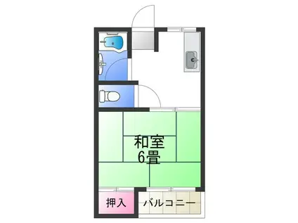 メゾン文の里(1K/4階)の間取り写真