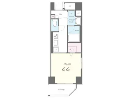 メゾン・ド・カリテ(1K/2階)の間取り写真