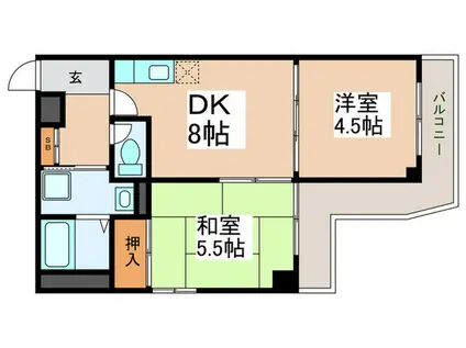 ANTHEM青戸ビル(2DK/3階)の間取り写真