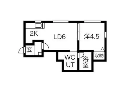 J`SCOURT東札幌(1LDK/3階)の間取り写真
