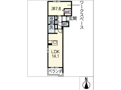 ラヴィサン(1LDK/3階)の間取り写真