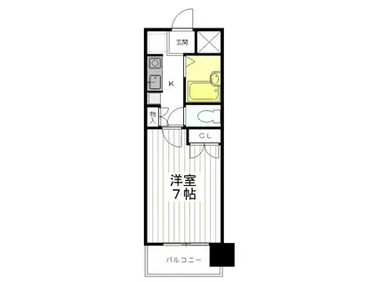 サンシティ五橋(1K/10階)の間取り写真