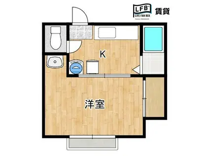 レジデンス泉(1K/1階)の間取り写真