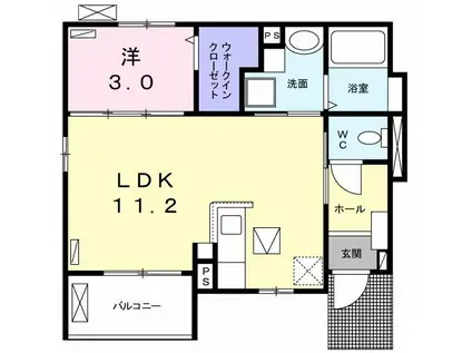 リーガル ハイツ(1LDK/1階)の間取り写真
