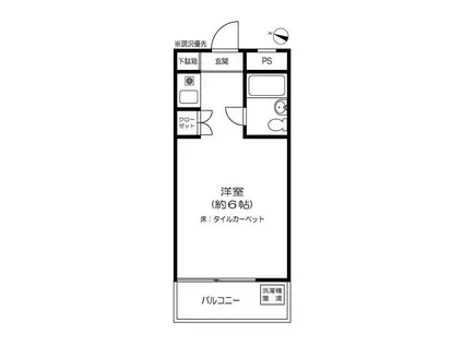 フォレストイン目白(ワンルーム/2階)の間取り写真