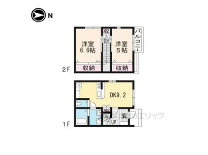 常盤村ノ内町8-88(2LDK/1階)の間取り写真