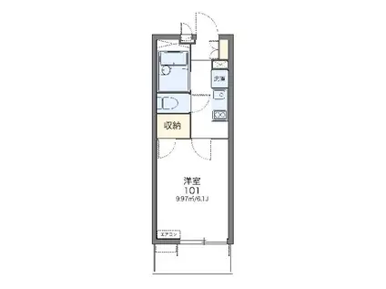 レオパレスリルト保土ヶ谷(1K/3階)の間取り写真