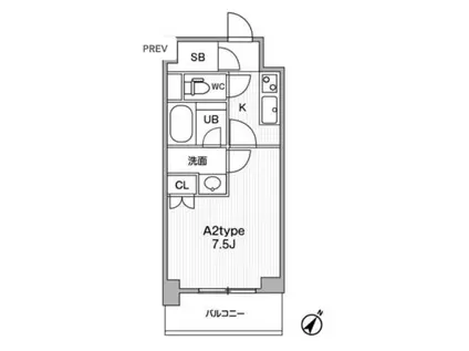 JMF RESIDENCE 町田(1K/7階)の間取り写真