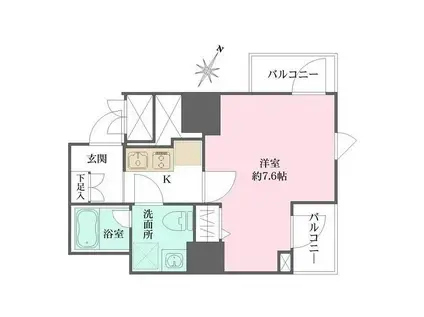 ワーフ文京茗荷谷(1K/10階)の間取り写真