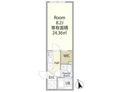 クレスト東村山(1K/3階)の間取り写真