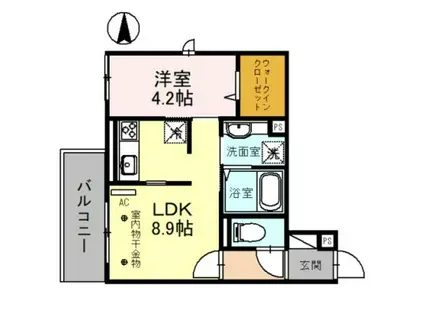 グラン・セントラル(1LDK/2階)の間取り写真