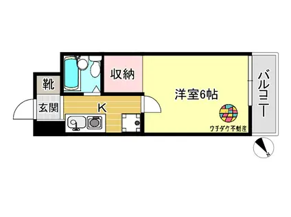 楠元21ビル(1K/3階)の間取り写真