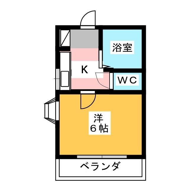 ガーデンハイム(1K/1階)の間取り写真