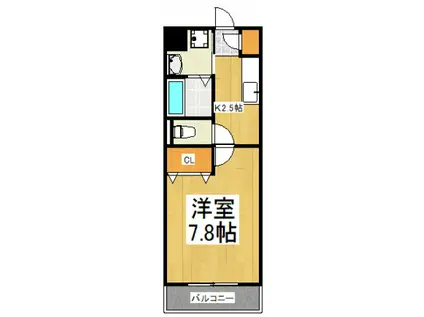 ブルーリッジBLUE RIDGE(1K/2階)の間取り写真