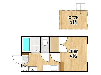 サンシャイン葵(1SK/1階)の間取り写真