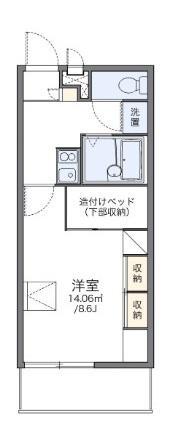 レオパレスドリーム(1K/1階)の間取り写真