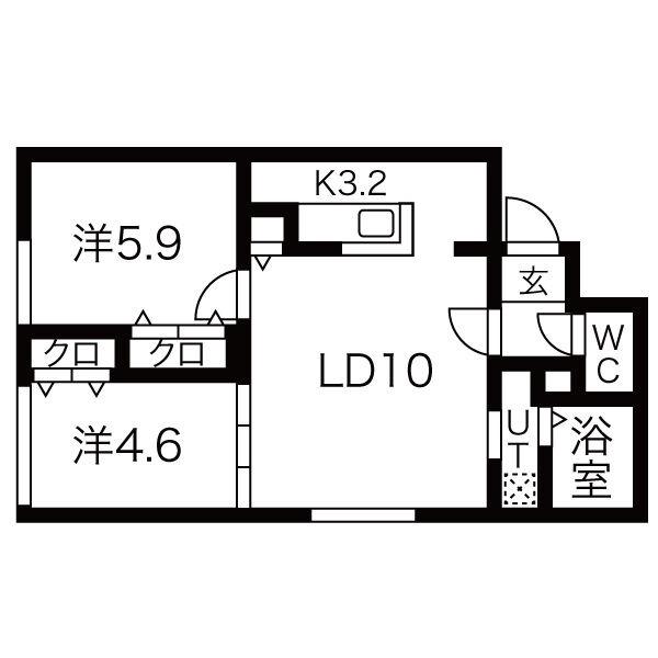 ブランシャールSAPPORO STATION ウエスト(2LDK/5階)の間取り写真